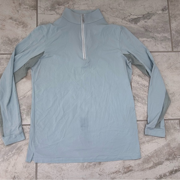 The Tailored Sportsman Tops - Tailored Sportsman IceFil Long Sleeve Zip Top
Blue
Size Medium